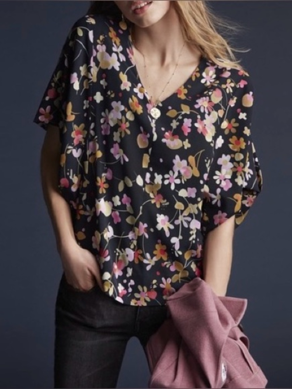 CAbi Limited Edition "Charm"  Floral Blouse Women’s Size Small
